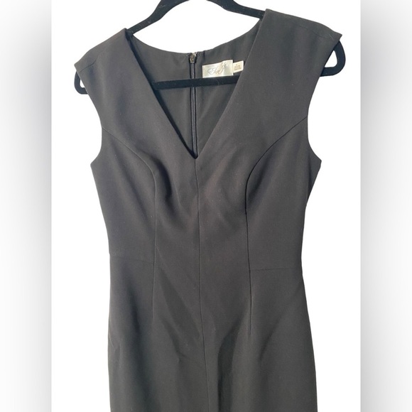 Eliza J Black Sheath Crepe Midi Dress - Picture 6 of 10